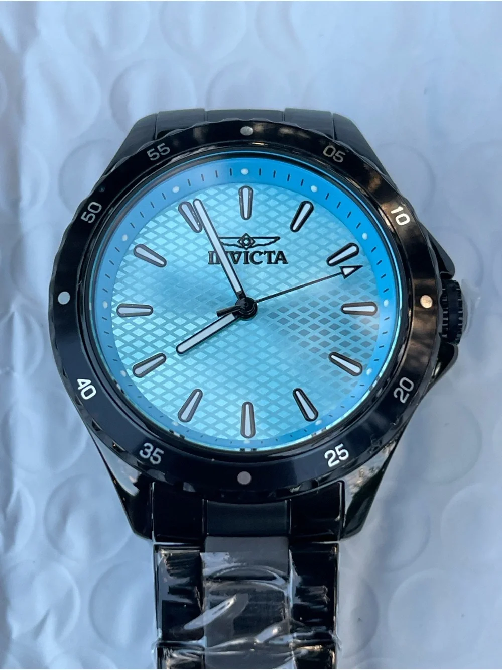 Invicta Pro Diver Lady 38mm Stainless Steel Black Tiffany Blue dial PC21J Quartz